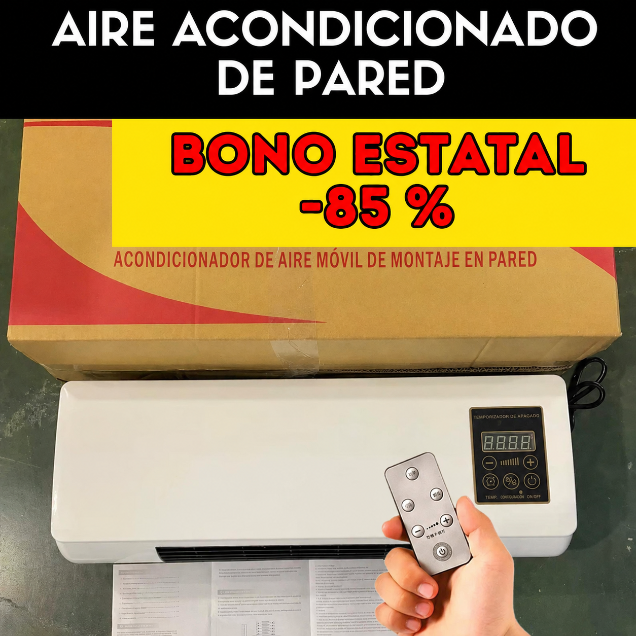 Aire acondicionado de pared con embalaje